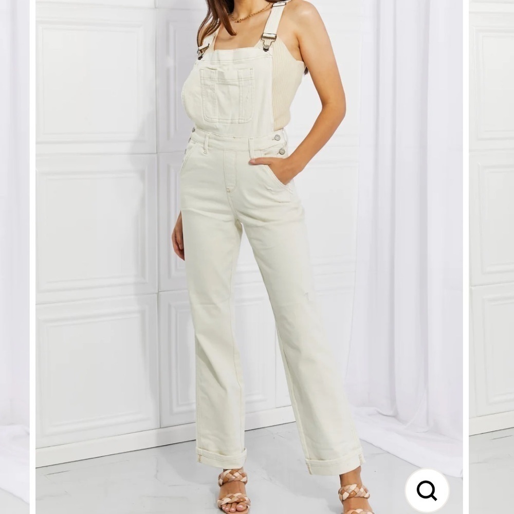 NWOT JUDY BLUE FULL SIZE TAYLOR HIGH WAIST OVERALLS Painters Style medium